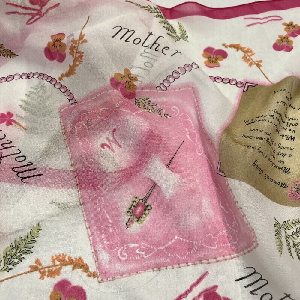 Cejon Women's Scarf White & Pink Mother